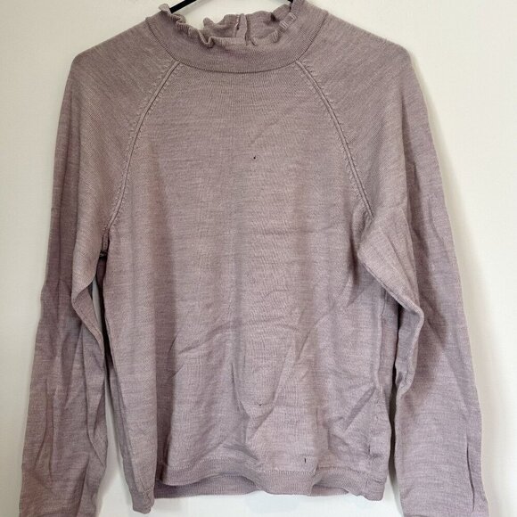 Free People Womens Ruffled Pullover Sweater in Lilac - Picture 6 of 11